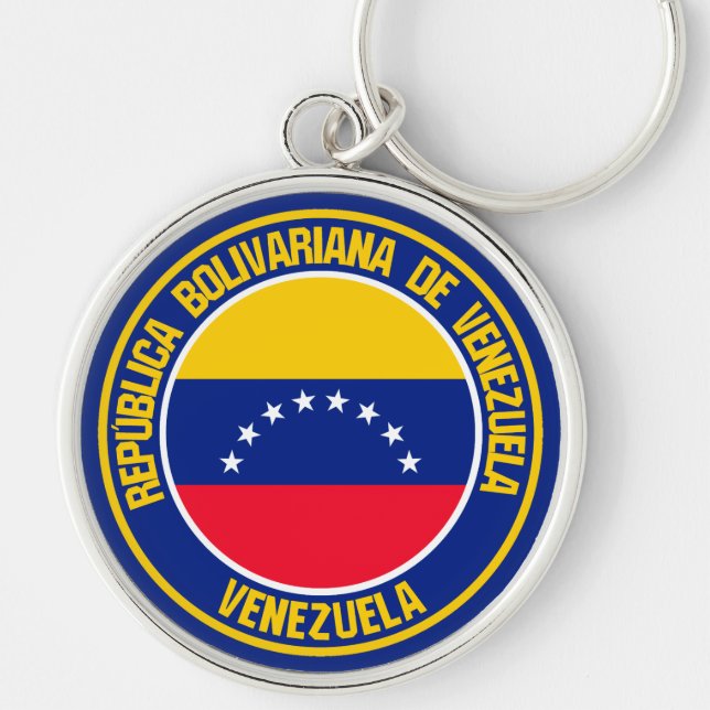 Venezuela Round Emblem Keychain (Front)
