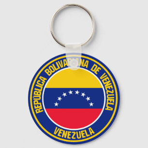 Venezuela Round Emblem Keychain