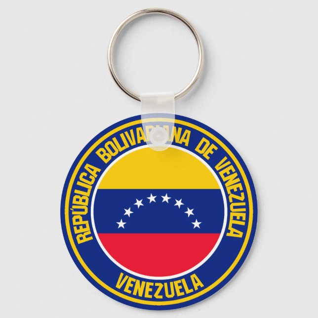 Venezuela Round Emblem Keychain (Front)