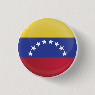 Venezuela Round Icon Flag  1 Inch Round Button