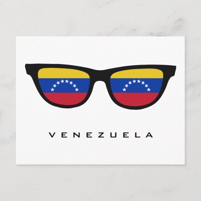 Venezuela Shades custom text & colour postcard (Front)