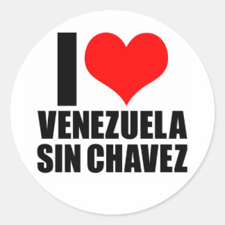 venezuela sin chaves classic round sticker