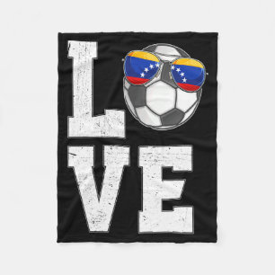 Venezuela Soccer Love Venezuelan Fan Flag T Shirt  Fleece Blanket