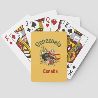 Venezuela + Spain - fusion of roots and pride Playing Cards