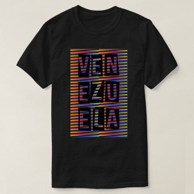 Venezuela Traditional Chromatic Background Art  T-Shirt (Design Front)