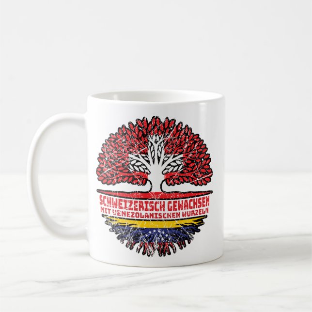 Venezuela Venezolanisch Schweizer Schweiz Baum Coffee Mug (Left)