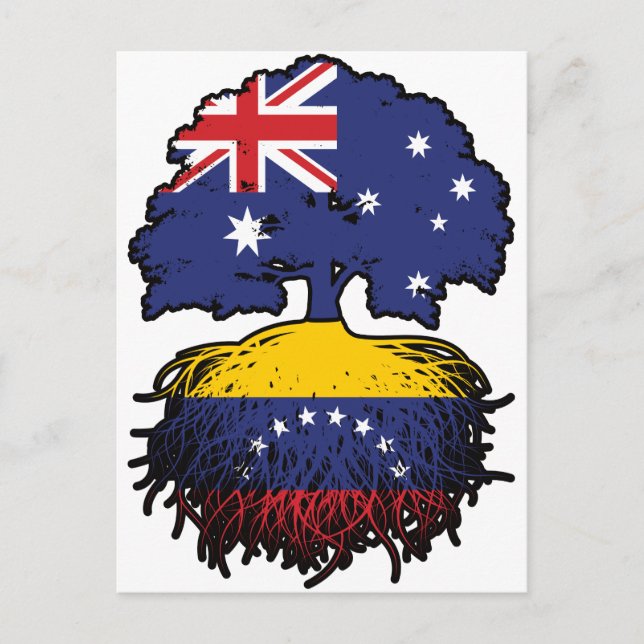 Venezuela Venezuelan Australian Australia Tree Postcard (Front)