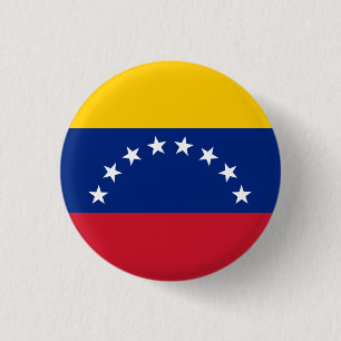 Venezuela (Venezuelan) Flag 1 Inch Round Button