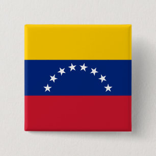 Venezuela (Venezuelan) Flag 2 Inch Square Button