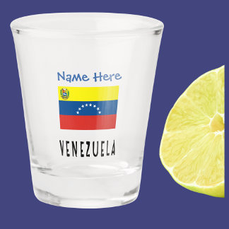 Venezuela Venezuelan Flag Blue Personalized  Shot Glass