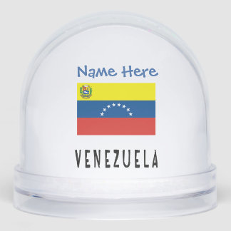 Venezuela Venezuelan Flag Blue Personalized  Snowglobe