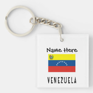Venezuela Venezuelan Flag Personalized Name Keychain