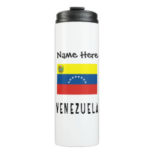 Venezuela Venezuelan Flag Personalized Name  Thermal Tumbler