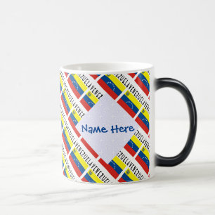 Venezuela Venezuelan Flag Tiled Blue Personalized Magic Mug
