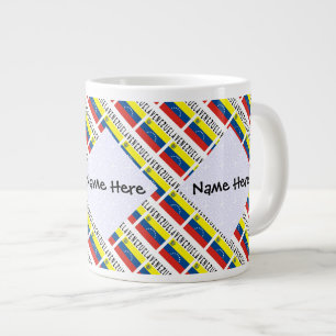 Venezuela Venezuelan Flag Tiled Personalized Large Coffee Mug