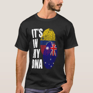 Venezuelan And Australian Mix Dna Flag Heritage T-Shirt
