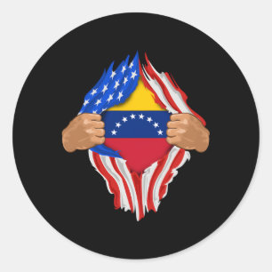 Venezuelan Blood Inside Me Venezuela Flag Classic Round Sticker