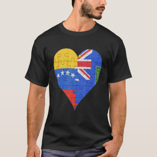 Venezuelan British Virgin Islanders Flag Heart T-Shirt