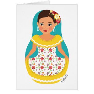 Venezuelan Dancer Matryoshka Card