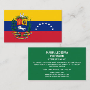 Venezuelan Flag & Coat of Arms, Flag of Venezuela Business Card