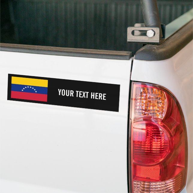 Venezuelan flag custom bumper sticker for car (On Truck)