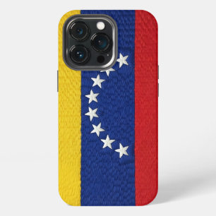 Venezuelan flag embroidery style design iPhone 13 pro case