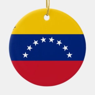 Venezuelan Flag - Flag of Venezuela - Bandera Ceramic Ornament