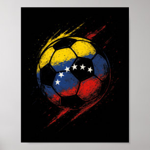 Venezuelan Flag Soccer Ll - Footll Player Pride  Poster