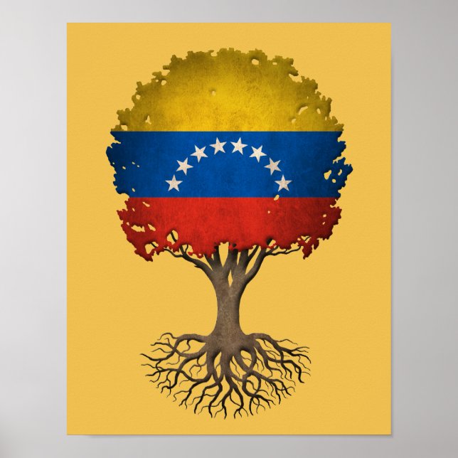 Venezuelan Flag Tree of Life Customizable Poster (Front)