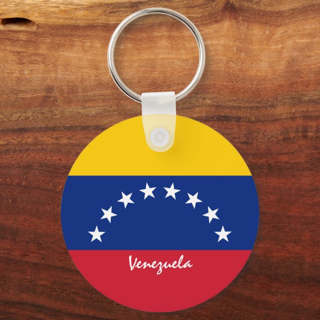 Venezuelan Flag & Venezuela patriots / sports Keychain (Front)