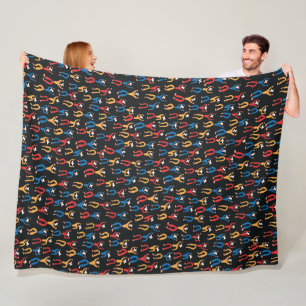 Venezuelan folklore dance party pattern fleece blanket