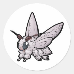 Venezuelan Poodle Moth Classic Round Sticker