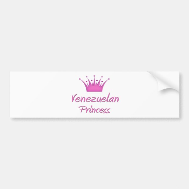 Venezuelan Princess Bumper Sticker (Front)