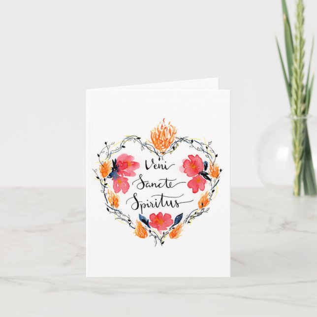 Veni Sancte Spiritus Card First Communion (Front)