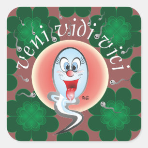 Veni Vedidi Vici, he saw us victorious Square Sticker