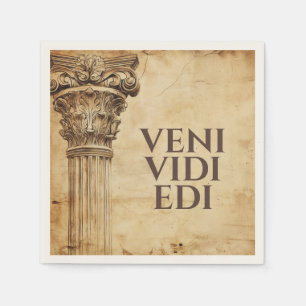 Veni Vidi Bibi Funny Ancient Rome Latin Saying Napkin