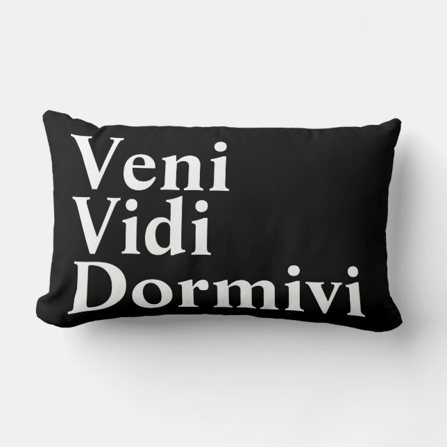Veni Vidi Dormivi I came I saw I slept Lumbar Pillow (Front)