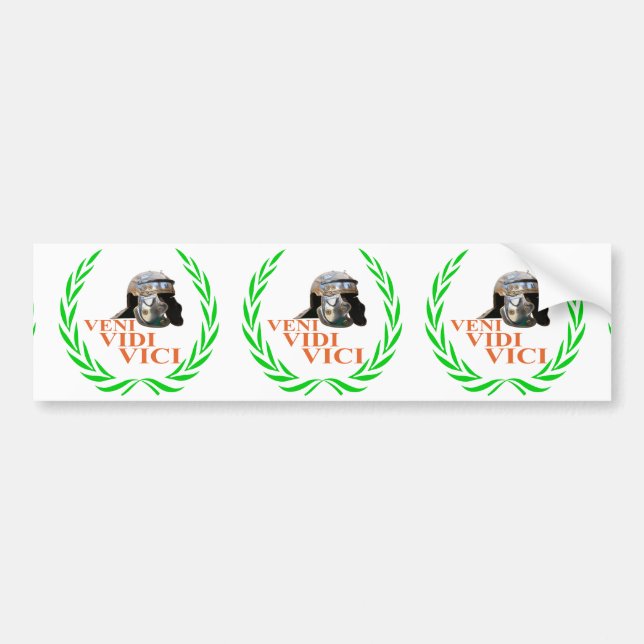 Veni Vidi Vici Bumper Sticker (Front)