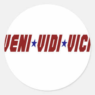 Veni Vidi Vici Classic Round Sticker