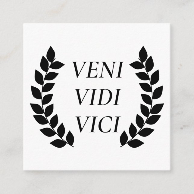 Veni Vidi Vici Enclosure Card (Front)