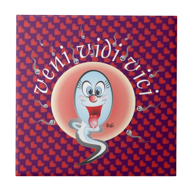 veni vidi vici Fliese Tile (Front)