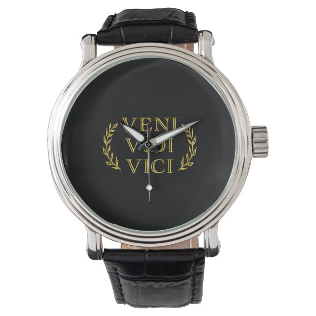 Veni Vidi Vici Funny Game Winner Watch (Front)