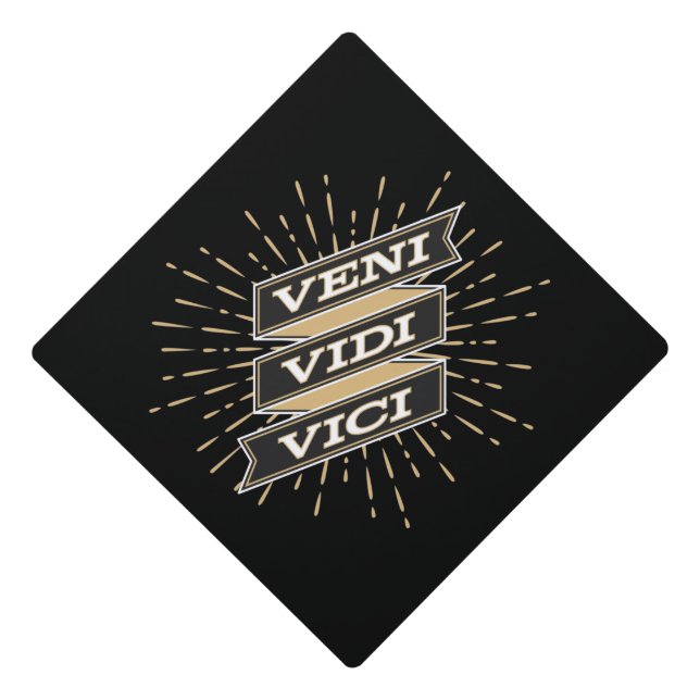 Veni Vidi Vici Graduation Cap Topper (Front)