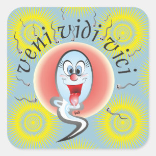 Veni Vidi Vici, he saw us victorious Square Sticker