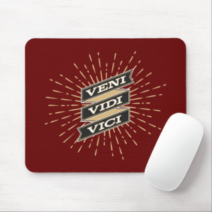 Veni Vidi Vici Red Mouse Pad