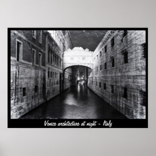 Venice - Architecture at Night No.1 (Poster) Poster