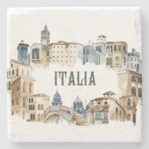Venice Architecture Bridge of Sighs Stone Coaster
