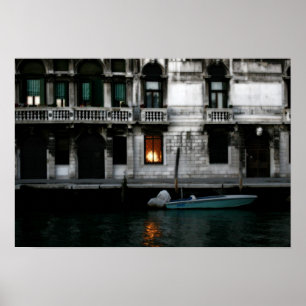 venice at night poster