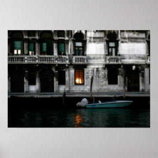 venice at night poster
