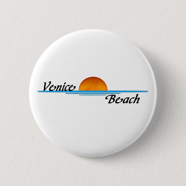 Venice Beach 2 Inch Round Button (Front)